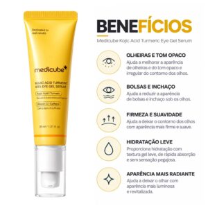 Sérum Para Ojos Medicube Kojic Acid Turmeric Vita Eye Gel 30ml - Imagen 3