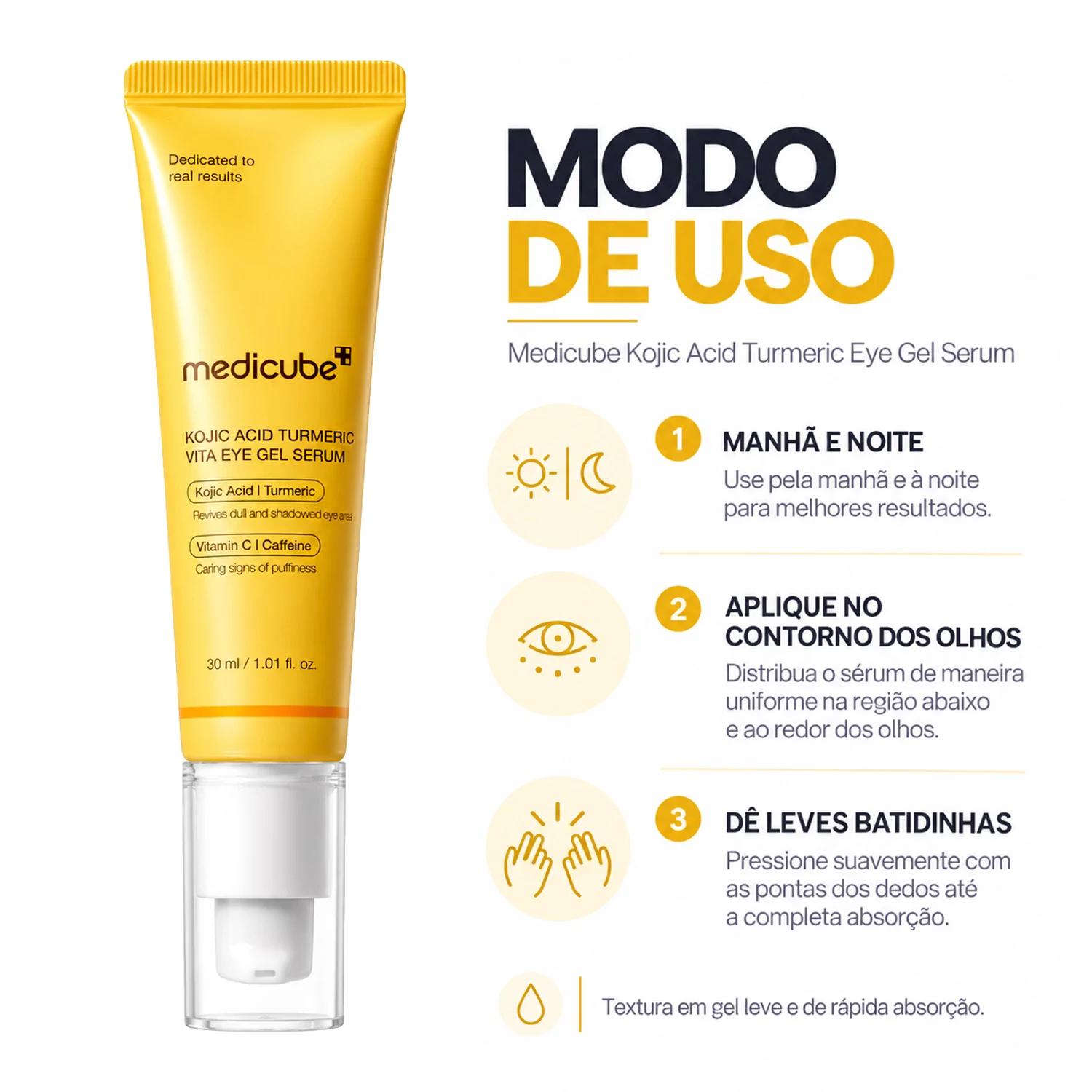 Sérum Para Ojos Medicube Kojic Acid Turmeric Vita Eye Gel 30ml - Imagen 4