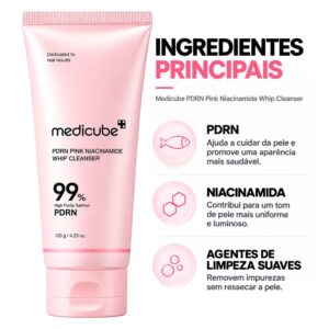 Espuma De Limpieza Medicube PDRN Rosa Niacinamide Whip Cleanser 120g - Imagen 2