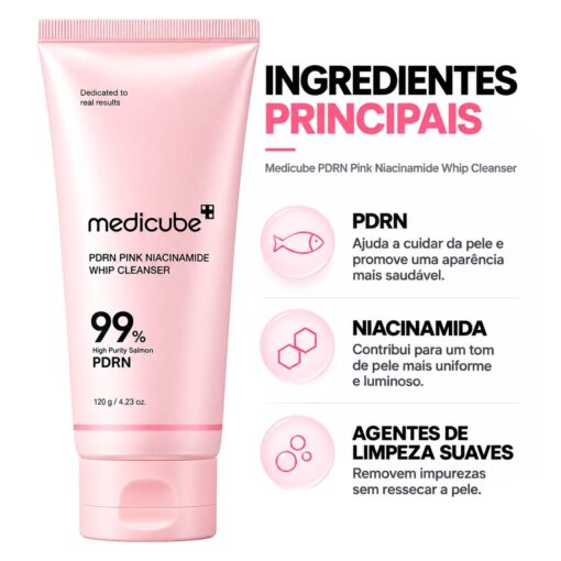 Alternative view of Espuma De Limpieza Medicube PDRN Rosa Niacinamide Whip Cleanser 120g