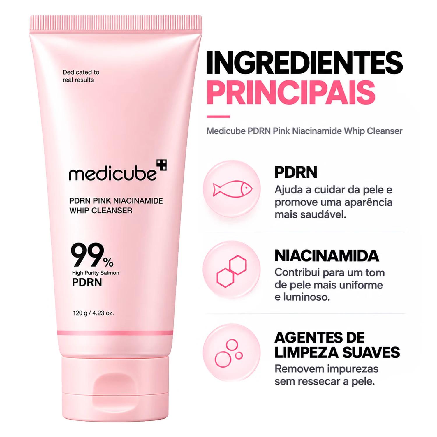 Alternative view of Espuma De Limpieza Medicube PDRN Rosa Niacinamide Whip Cleanser 120g