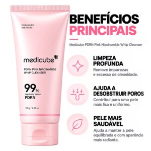 Espuma De Limpieza Medicube PDRN Rosa Niacinamide Whip Cleanser 120g - Imagen 3