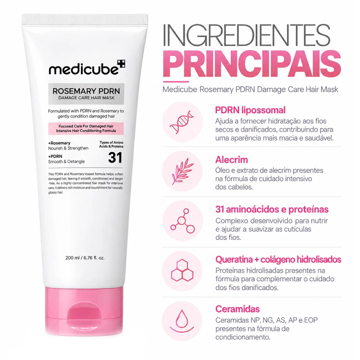 Alternative view of Máscara Capilar Medicube Rosemary PDRN Damage Care 200ml