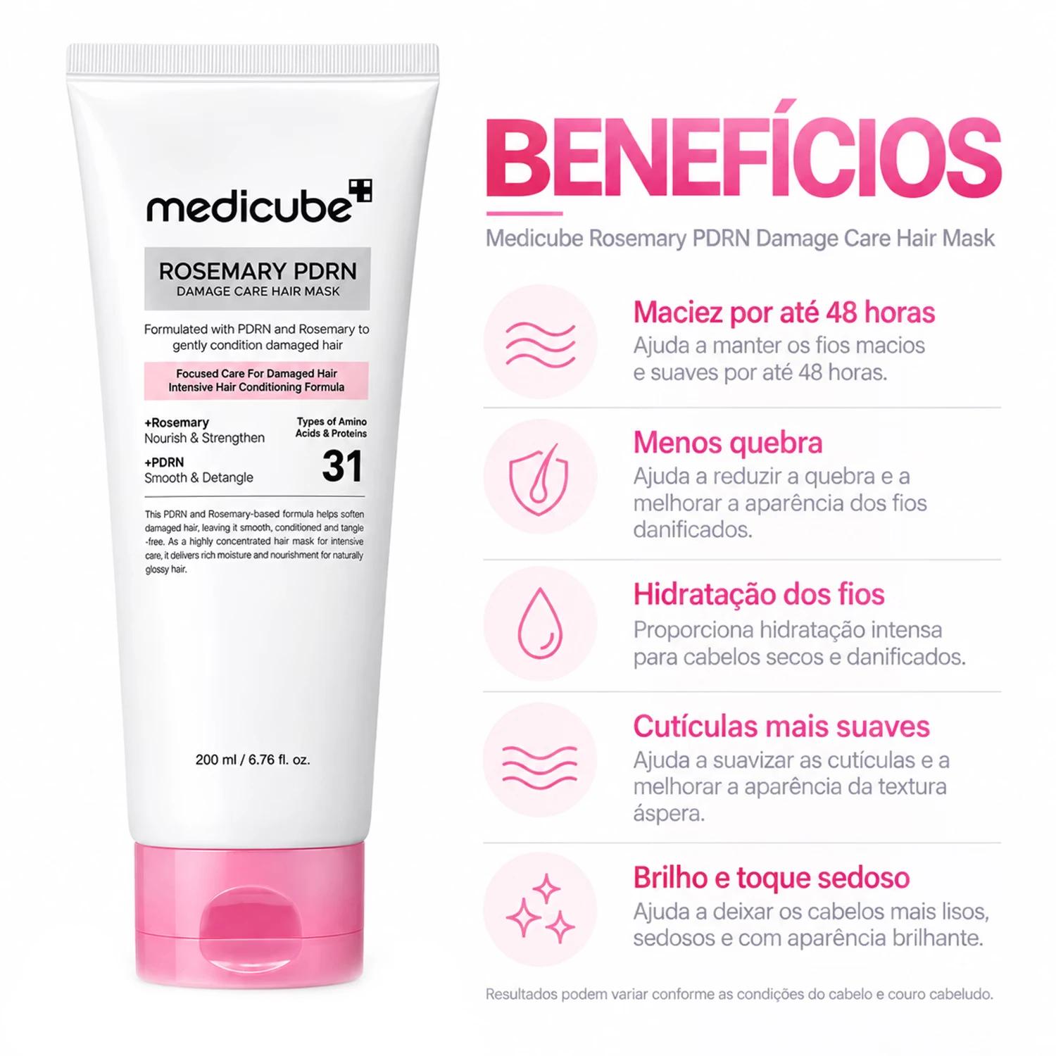Máscara Capilar Medicube Rosemary PDRN Damage Care 200ml - Imagen 3