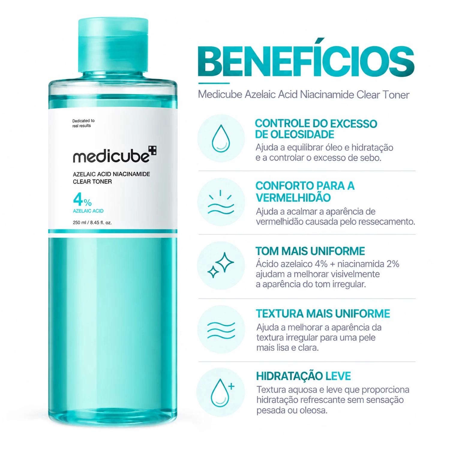 Tónico Facial Medicube Azelaic Acid Niacinamide Clear Toner 250ml - Imagen 3