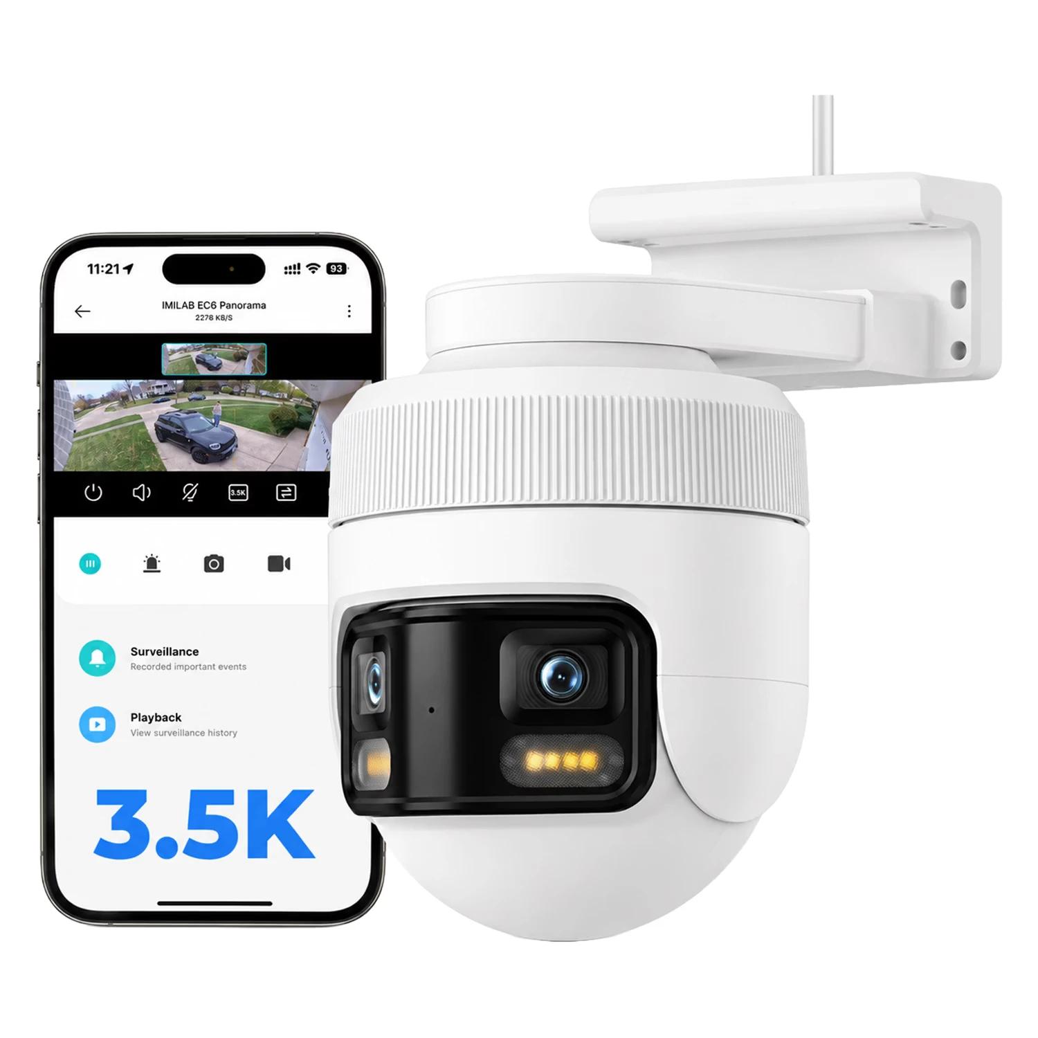 Câmera de Segurança IMILAB EC6 Panorama CMSXJ115A 8MP WiFi - Branco - Imagen 4