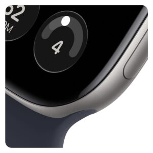 Apple Watch Series 12 MJEJ4LS/A Caixa Alumínio 46mm Cinza Espacial - Esportiva Azul Marinho M/L - Imagen 3