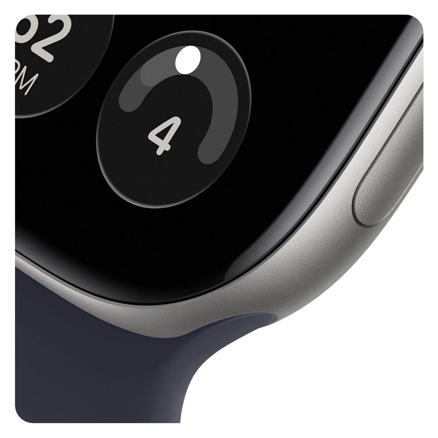 Apple Watch Series 12 MJEJ4LS/A Caixa Alumínio 46mm Cinza Espacial - Esportiva Azul Marinho M/L - Imagen 3