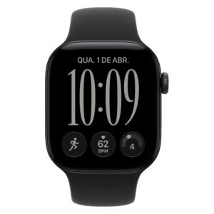 Apple Watch Series 12 MJEA4LS/A Caixa Alumínio 42mm Preto - Esportiva Preto S/M - Imagen 2