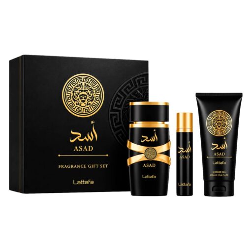 PERFUME LATTAFA KIT ASAD 100ML + 12ML + 50ML