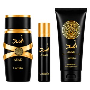 PERFUME LATTAFA KIT ASAD 100ML + 12ML + 50ML - Imagen 2