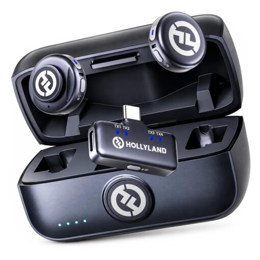 MICROFONE WIRELESS HOLLYLAND LARK M3 COMBO BLACK (2TX-1RX)