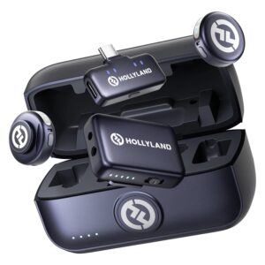 Microfone Lapela Hollyland LARK M3 Combo USB-C para Smartphone Sem Fio - Preto (2TX-2RX)