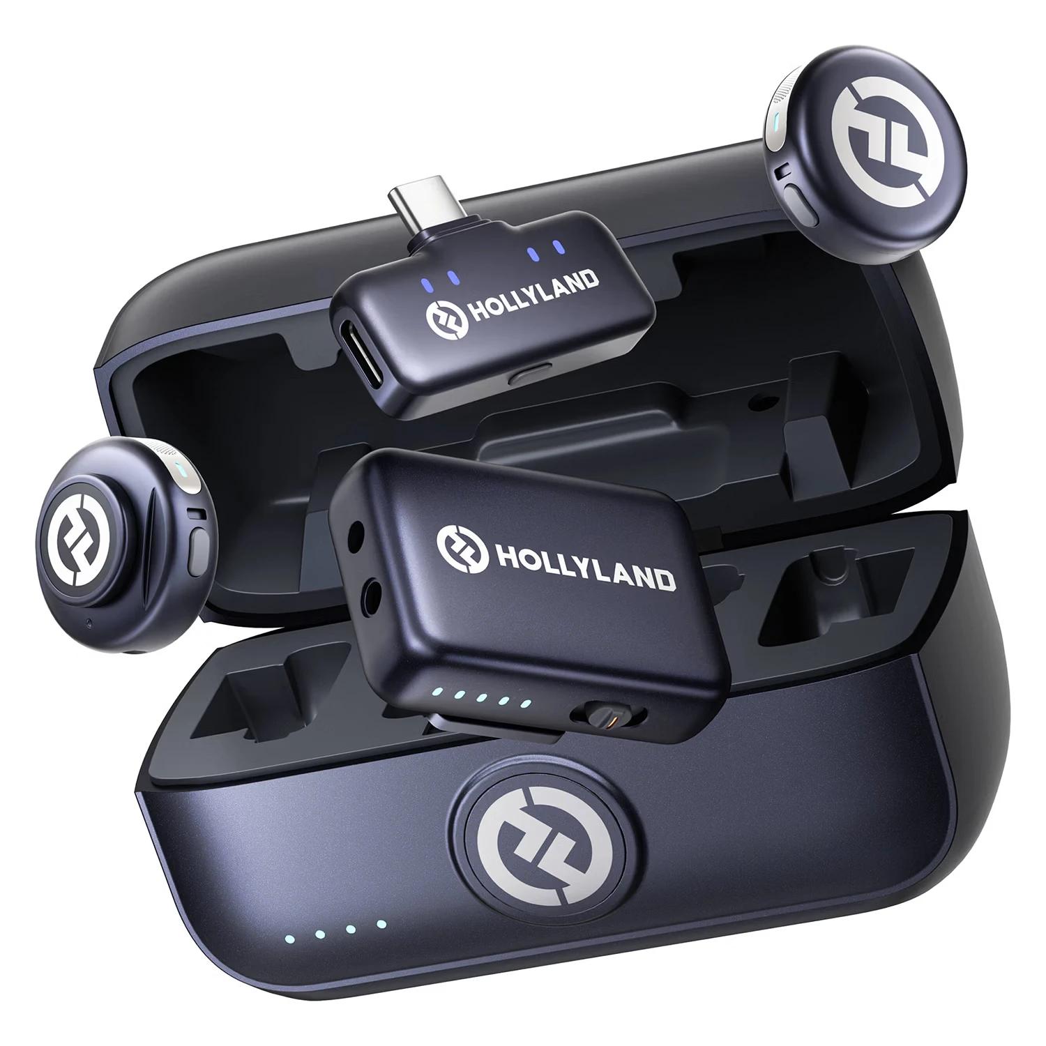Microfone Lapela Hollyland LARK M3 Combo USB-C para Smartphone Sem Fio - Preto (2TX-2RX)