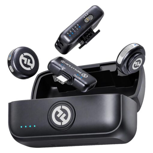 Alternative view of Microfone Lapela Hollyland LARK M3 Combo USB-C para Smartphone Sem Fio - Preto (2TX-2RX)