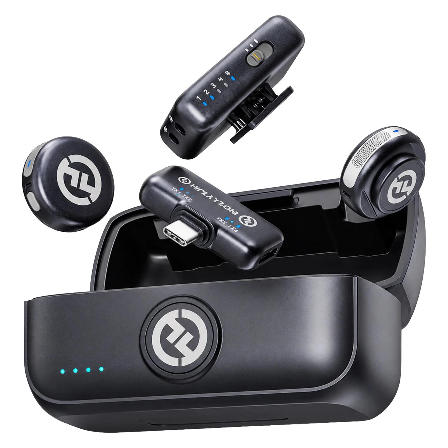 Alternative view of Microfone Lapela Hollyland LARK M3 Combo USB-C para Smartphone Sem Fio - Preto (2TX-2RX)