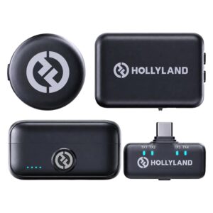 Microfone Lapela Hollyland LARK M3 Combo USB-C para Smartphone Sem Fio - Preto (2TX-2RX) - Imagen 4