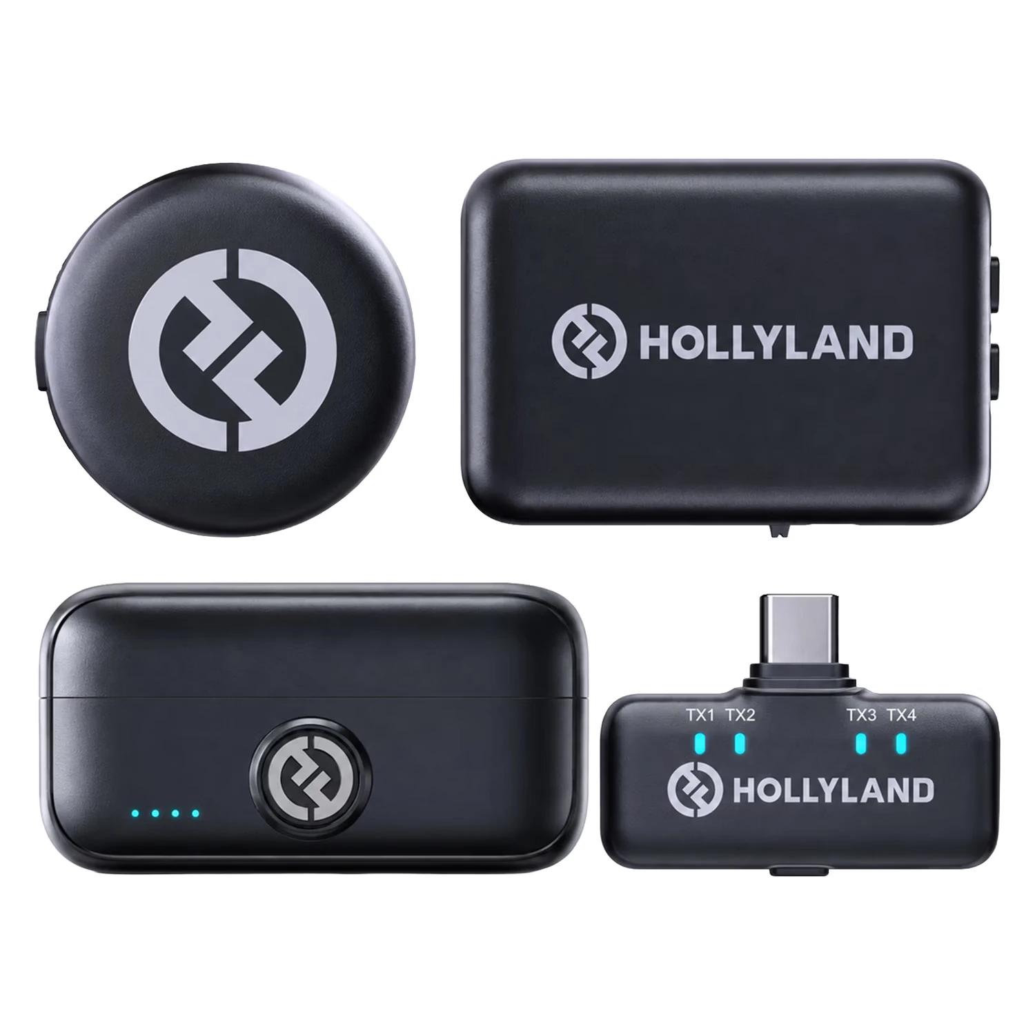 Microfone Lapela Hollyland LARK M3 Combo USB-C para Smartphone Sem Fio - Preto (2TX-2RX) - Imagen 4