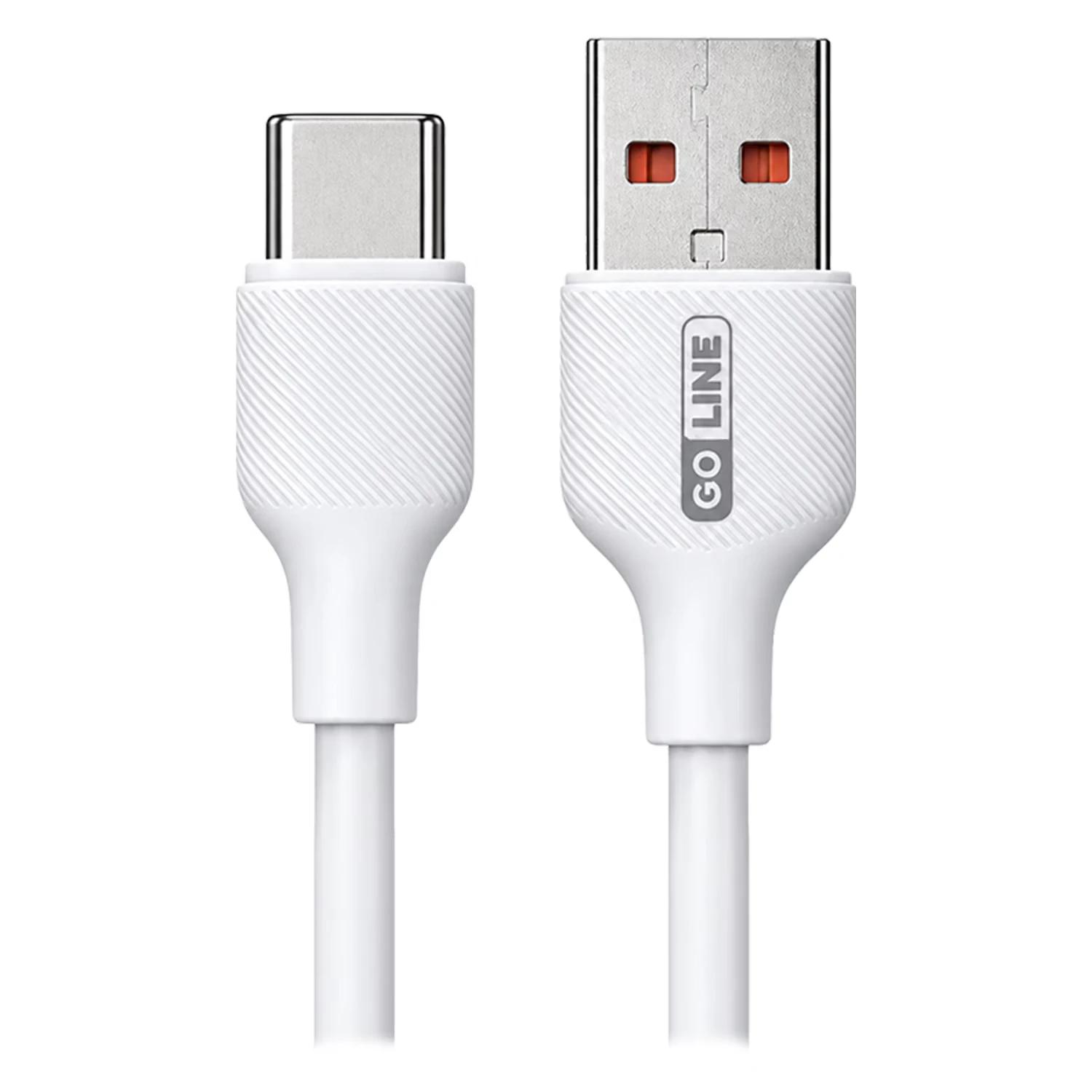 Alternative view of Cable Goline GL-CA100C100F-W USB-C Para USB-A 100W 1 Metro - Blanco