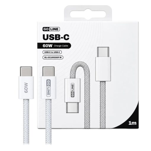 Cabo Goline GL-CC100C60F-W USB-C para USB-C 60W 1 Metro - Branco