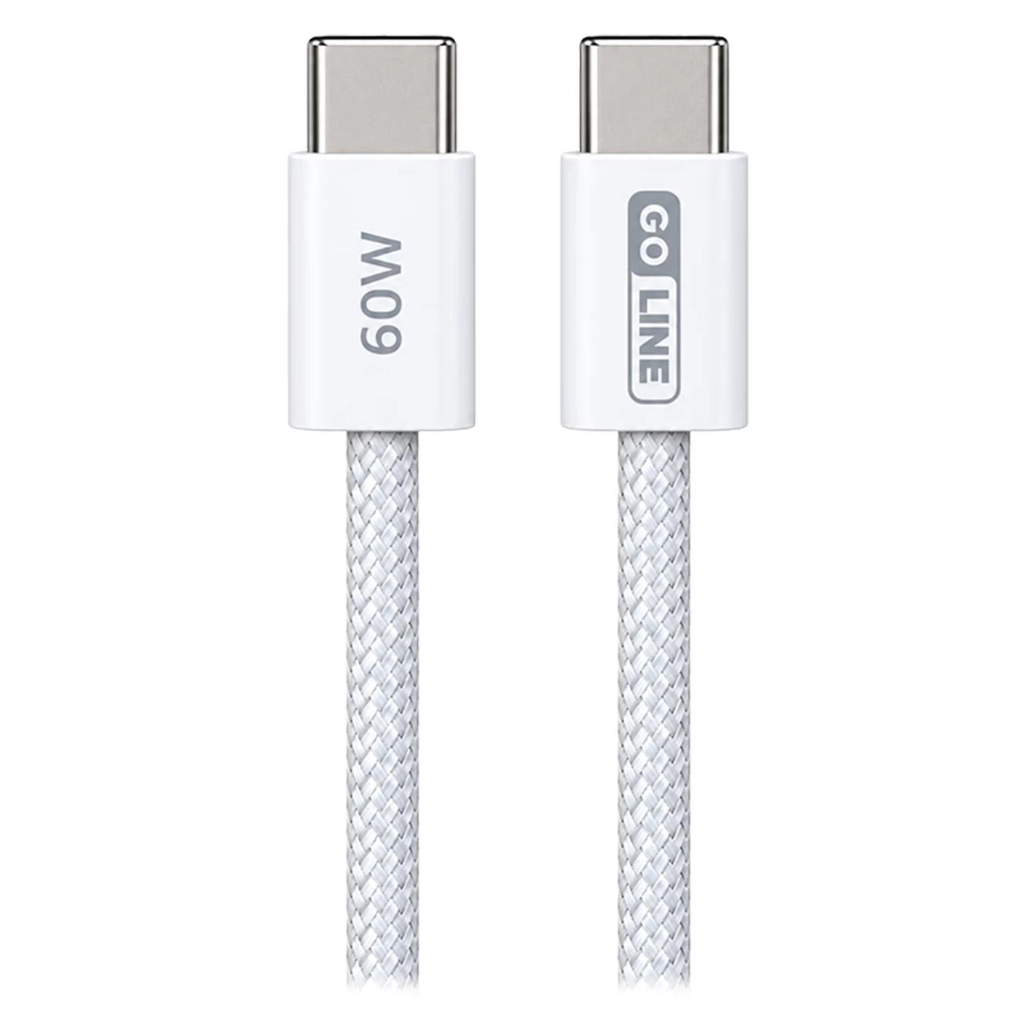 Alternative view of Cable Goline GL-CC100C60F-W USB-C Para USB-C 60W 1 Metro - Blanco