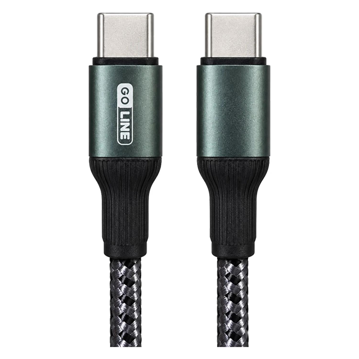 Alternative view of Cable Goline GL-CC100C66F-B USB-C Para USB-C 66W 1 Metro - Gris