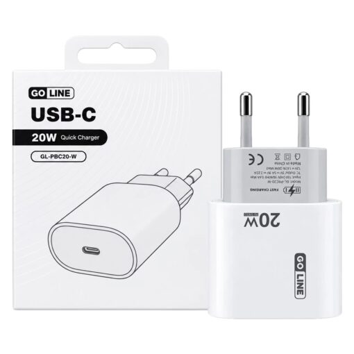Carregador Goline Quick Charger GL-PBC20-W 20W USB-C - Branco (Padrão BR)