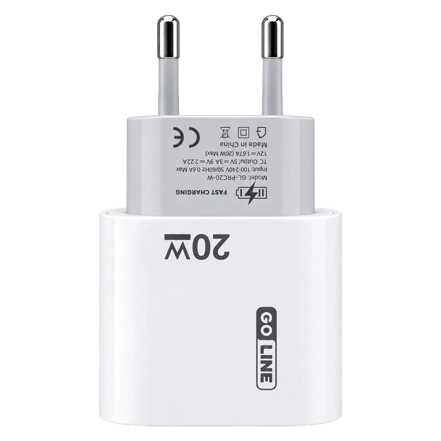 Alternative view of CARREG P/TOMADA GOLINE 20W GL-PBC20-W QUICK CHARGER (TYPE-C) P/BR