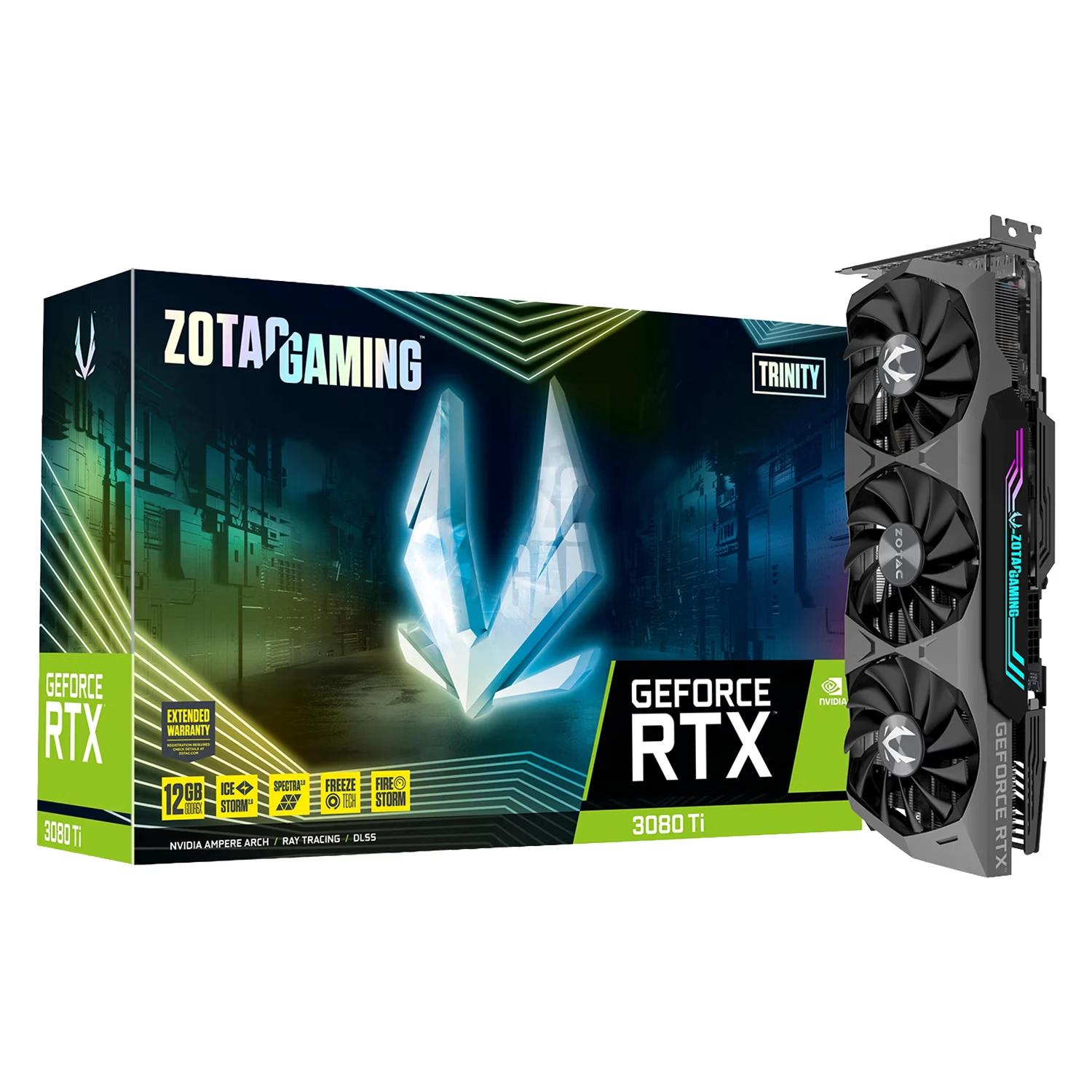 Placa de Vídeo Zotac GAMING Trinity NVIDIA GeForce RTX-3080Ti 12GB GDDR6X - ZT-A30810D-10P