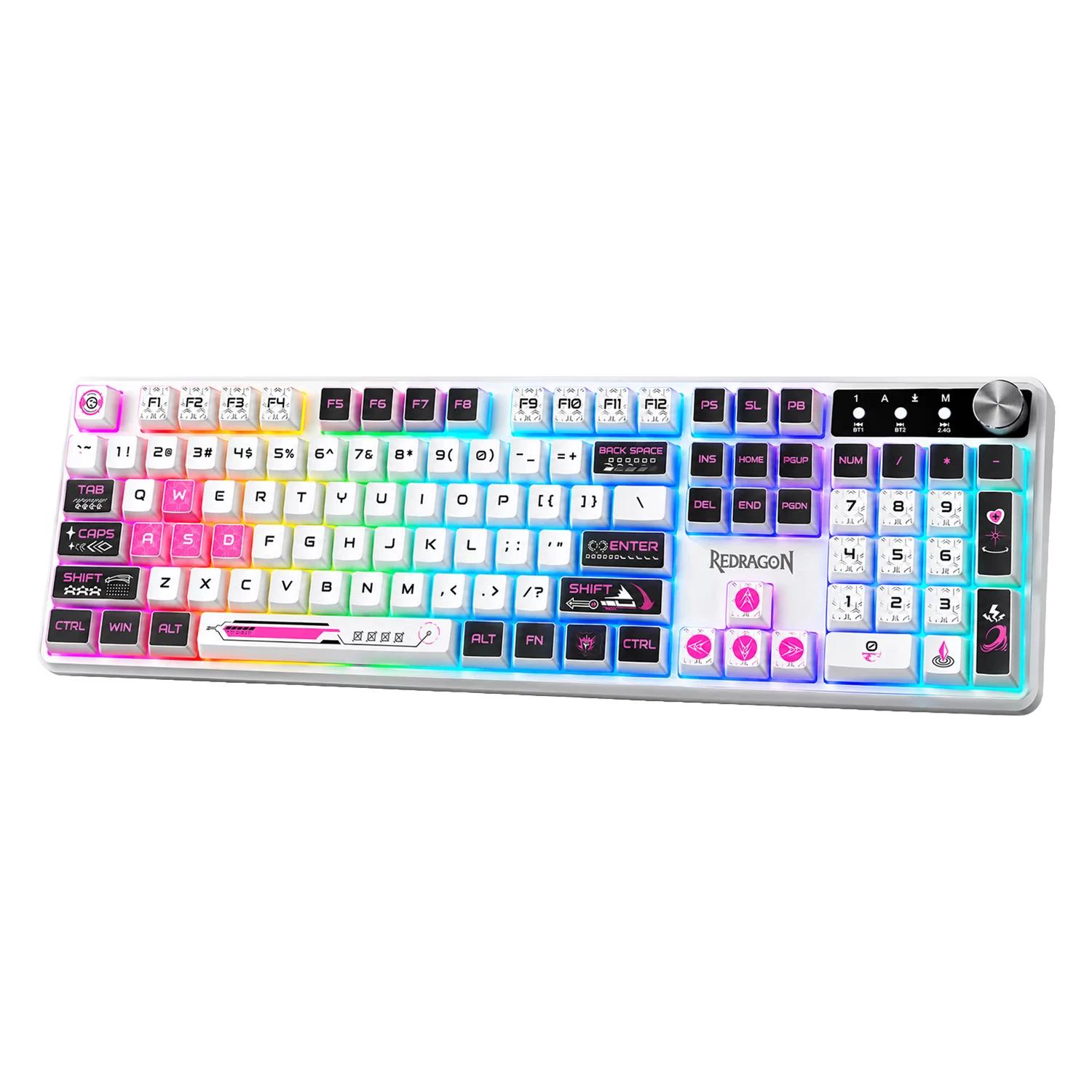 TECLADO REDRAGON K526 WP-WL VOLCANO WIRELESS - Imagen 2