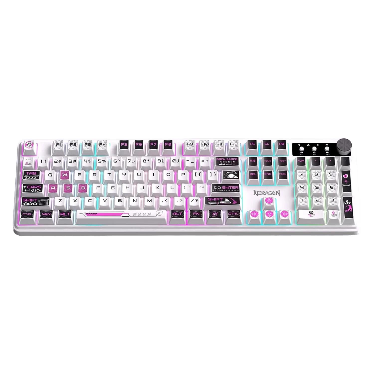 TECLADO REDRAGON K526 WP-WL VOLCANO WIRELESS - Imagen 3
