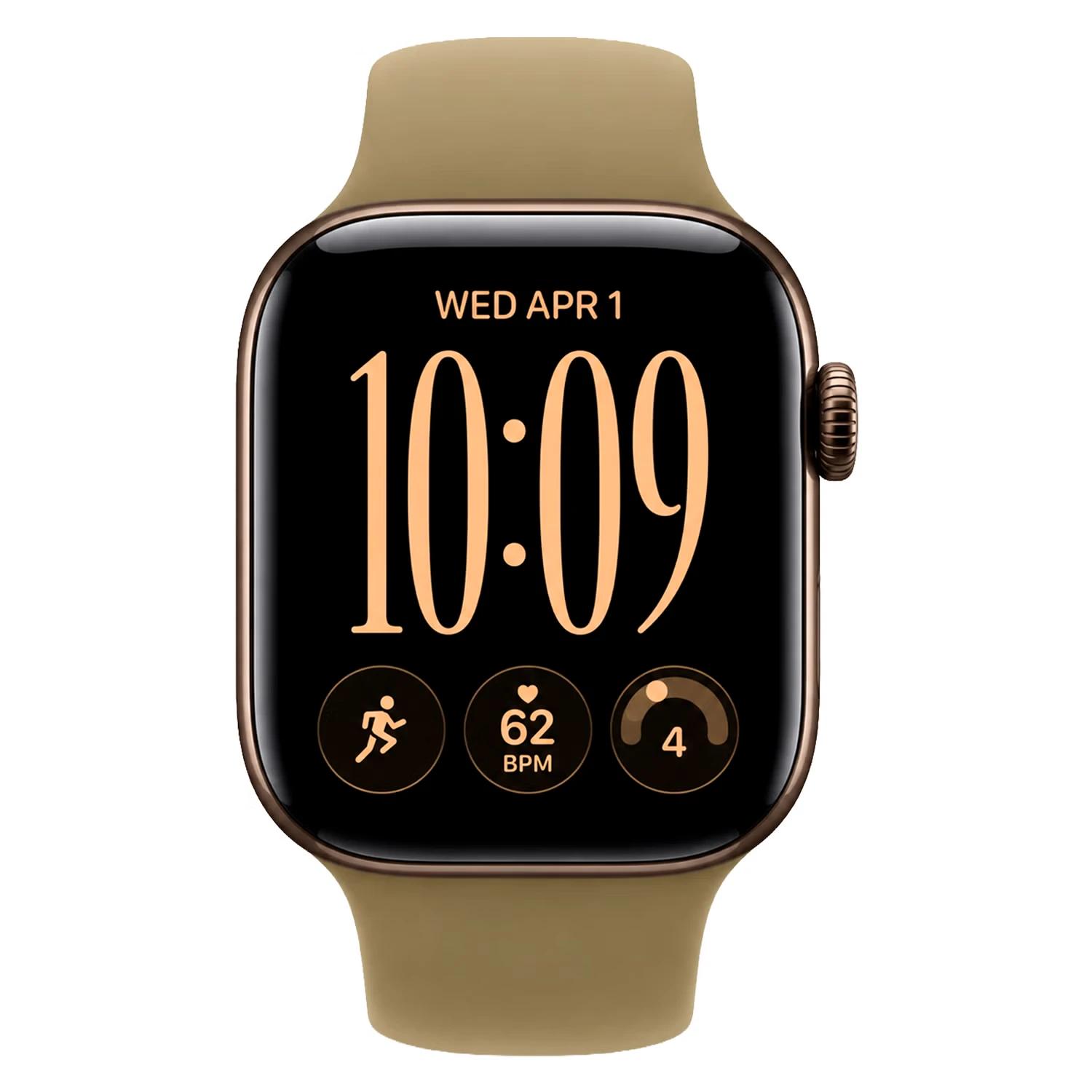 Apple Watch Series 12 MJEF4LS/A Caixa Alumínio 42mm Bronze Escuro - Esportiva Olive S/M - Imagen 2