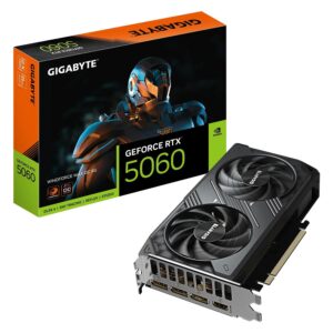 Placa de Vídeo Gigabyte Windforce NVIDIA GeForce RTX-5060 8GB GDDR7 - GV-N5060WF2MAX