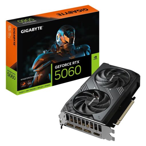 Placa de Vídeo Gigabyte Windforce NVIDIA GeForce RTX-5060 8GB GDDR7 - GV-N5060WF2MAX