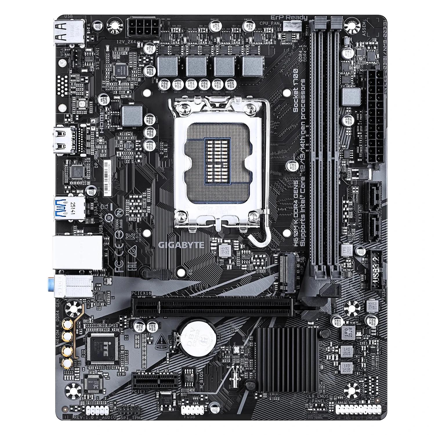 PLACA MAE (1700) H610 GIGABYTE H610M K GEN5 2XDDR4 - Imagen 2