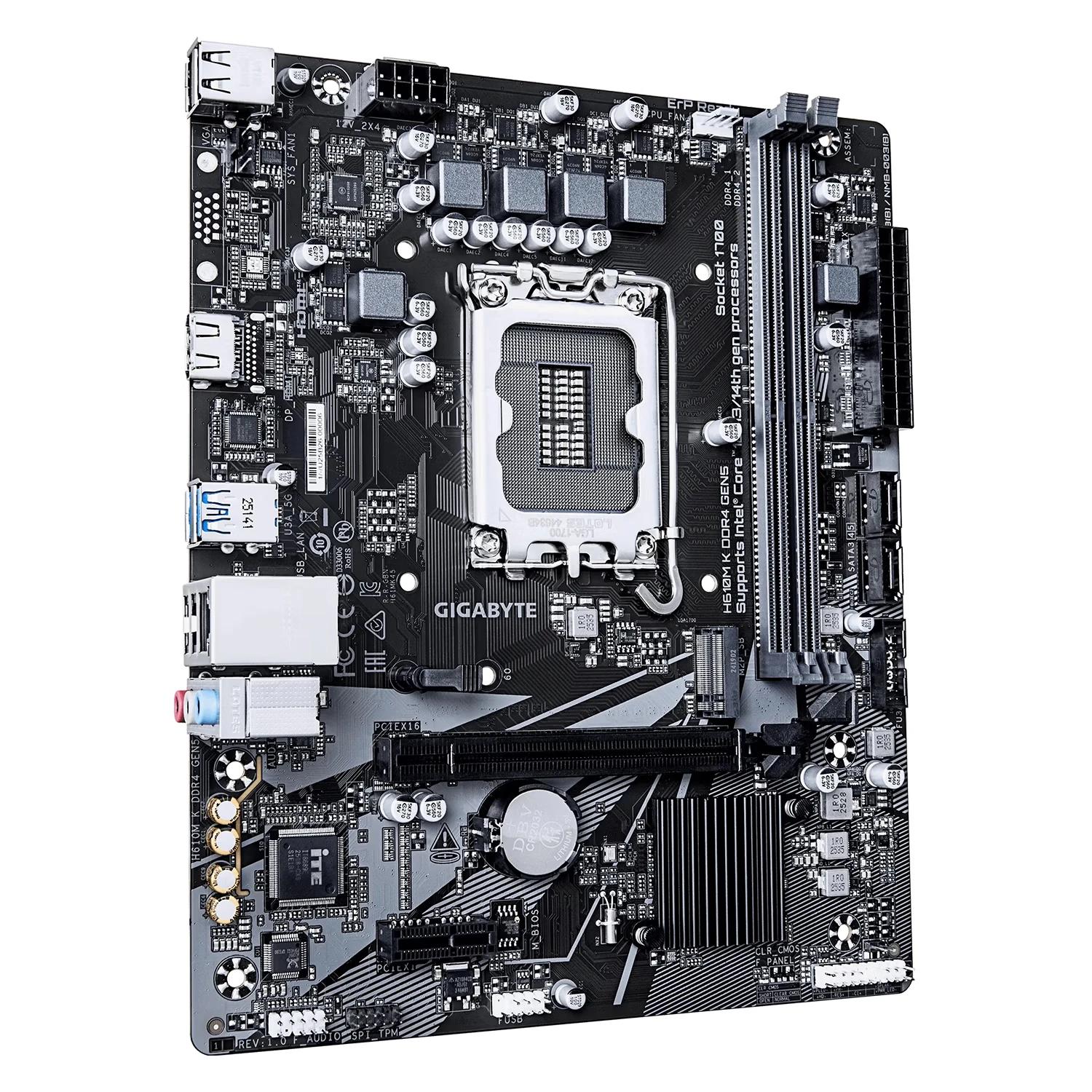 PLACA MAE (1700) H610 GIGABYTE H610M K GEN5 2XDDR4 - Imagen 3