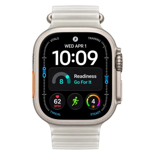 Alternative view of Apple Watch Ultra 4 MJAD4LS/A Cellular + GPS Caixa de Titânio Natural 49mm - Oceano Cinza Translúcido