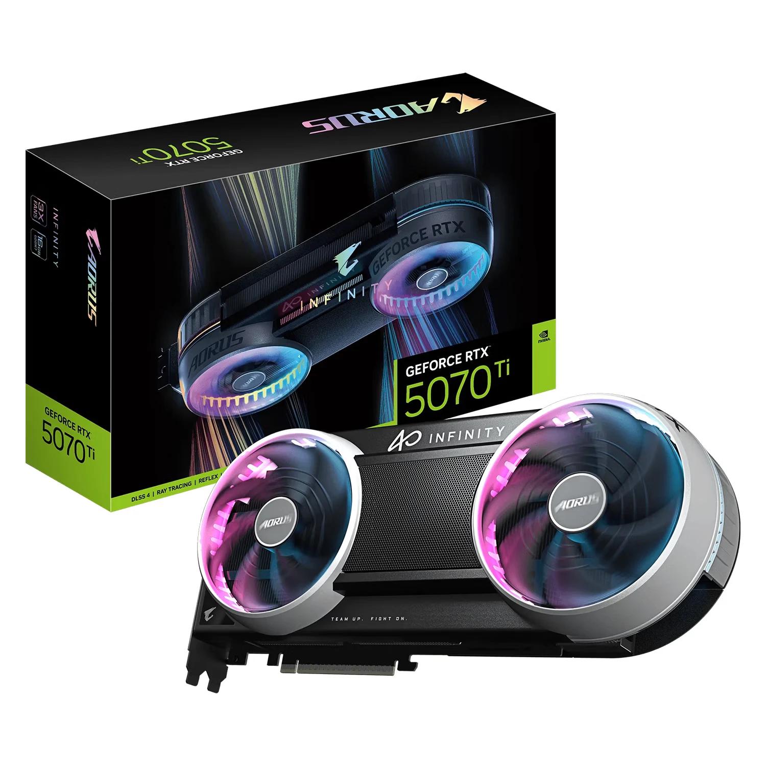 Placa De Video Gigabyte Infinity NVIDIA GeForce RTX-5070Ti 16GB GDDR7 - GV-N507TAORUS IF-16