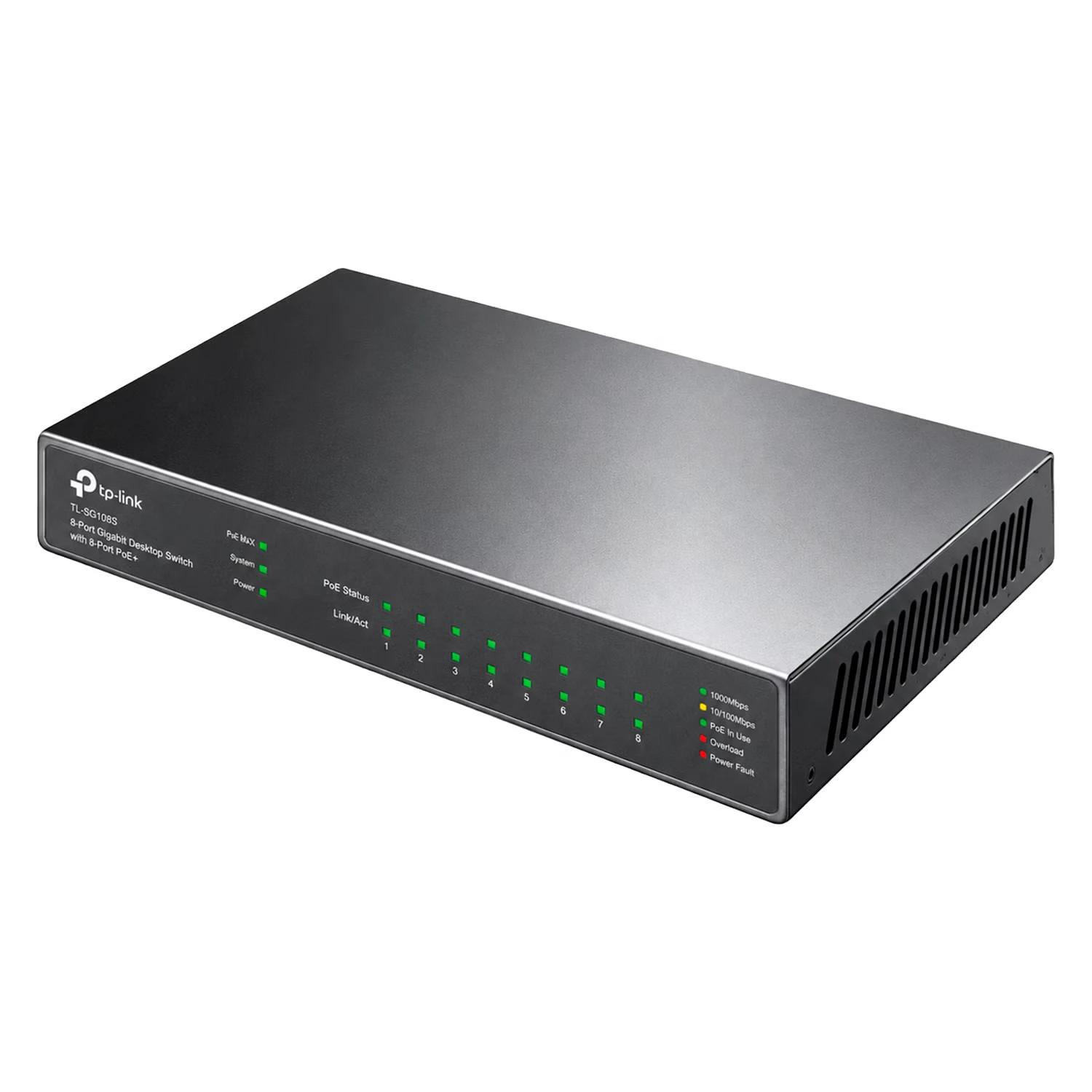 TP-LINK HUB-SWITCH 08P TL-SG2008P GIGABIT SMART 4 POE+ - Imagen 2