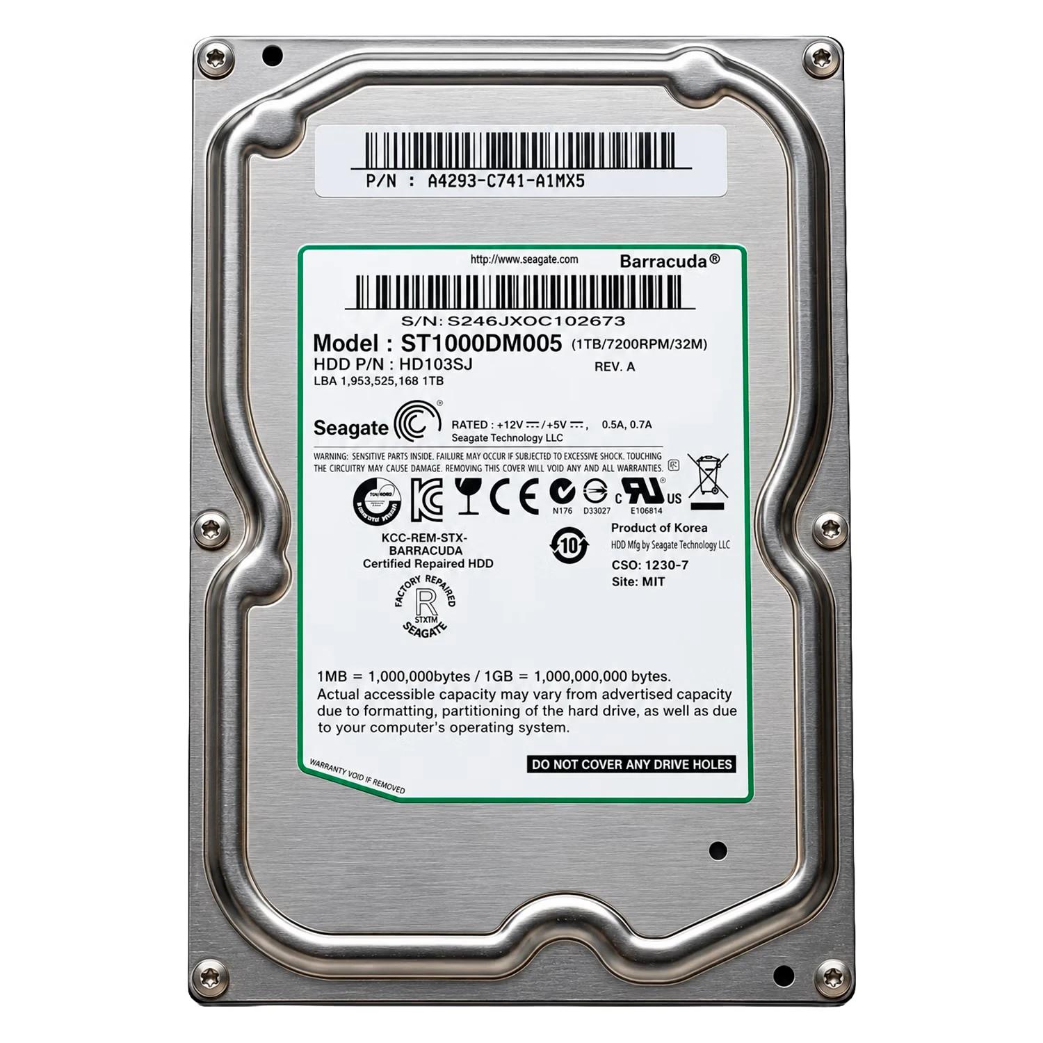 HD PULL SATA3 1TB SEAGATE ST1000DM005 *******************