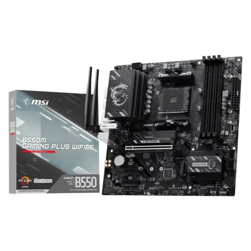 Placa Madre MSI B550M Gaming Plus WiFi6E DDR4 Socket AM4 Chipset AMD B550 Micro ATX