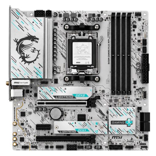 Alternative view of Placa Madre MSI B850M Gaming Plus WiFi DDR5 Socket AM5 Chipset AMD B850 Micro ATX