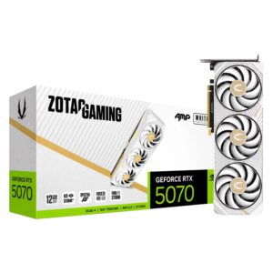 VGA RTX-5070 12GB GDDR7 192BIT ZOTAC AMP WHITE EDITION ZT-B50700FQ-10A
