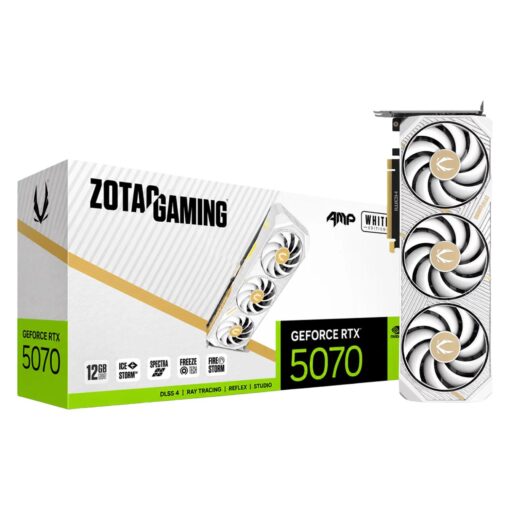 VGA RTX-5070 12GB GDDR7 192BIT ZOTAC AMP WHITE EDITION ZT-B50700FQ-10A