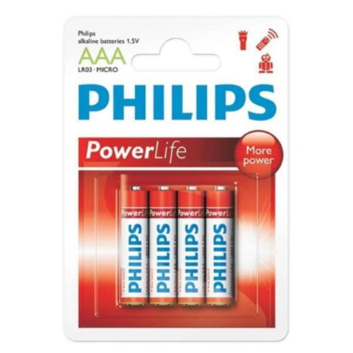 Pilas Alcalinas Aaa Philips Lr03-p4b/97 - 4 Unidades