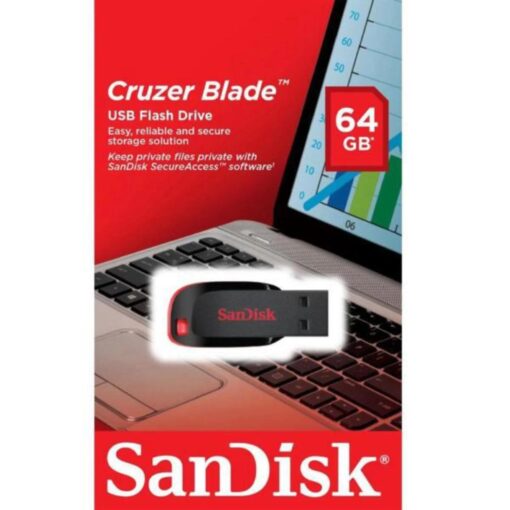 Alternative view of Unidad Flash Usb 2.0 Sandisk Z50 Cruzer Blade De 64 Gb Con Puerto Usb-a - Sdcz50-064g-b35