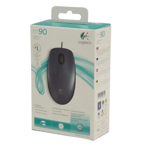 Alternative view of Mouse Con Cable Logitech M90 De 1000 Dpi, Color Negro 910-004053