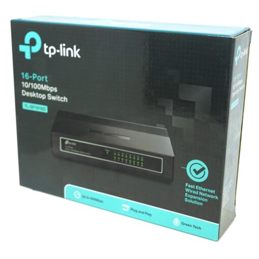 Alternative view of Tp-link Tl-sf1016d - Switch Gigabit De 16 Puertos Y 1000 Mbps, Color Negro