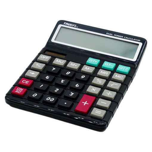 Calculadora Truly 870-12 De 12 Dígitos, Color Negro