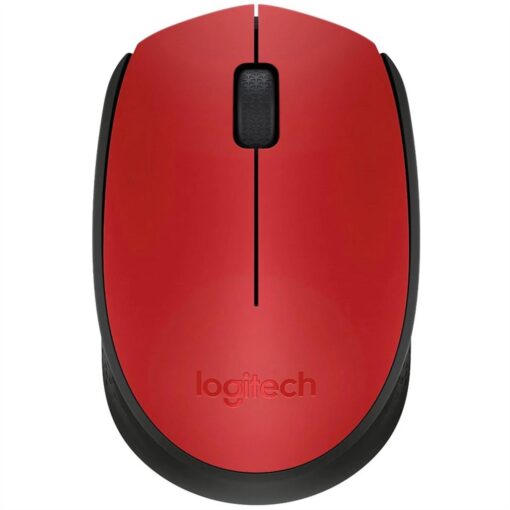 Mouse Inalámbrico Logitech M-170 De 1000 Dpi, Color Rojo